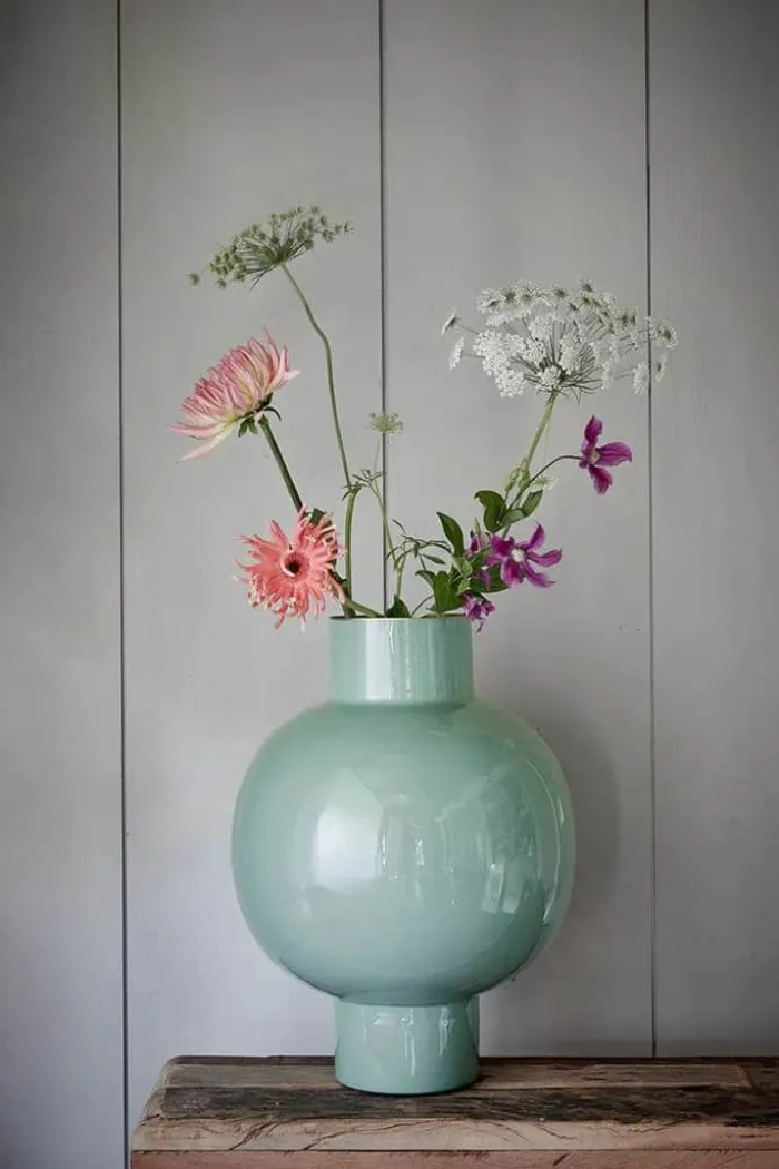 PIP Studio Vase H 42 cm - Metal - Soft Green