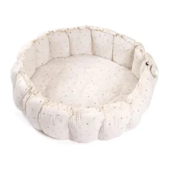 Play&Go Babynest Legemåtte Ø 130 cm - Økologisk bomuld - Beige
