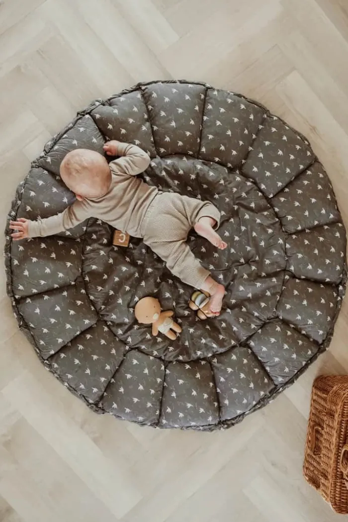 Play&Go Babynest Legemåtte Ø 130 cm - Økologisk bomuld - Grøn