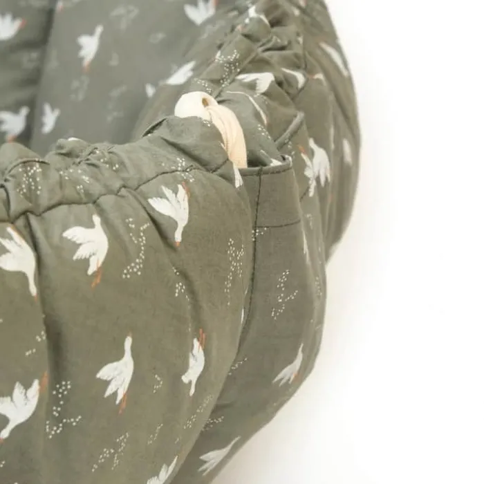 Play&Go Babynest Legemåtte Ø 130 cm - Økologisk bomuld - Grøn