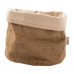 Point Virgule Brødkurv B 20 x L 20 cm - Bomuld/hessian - Brun
