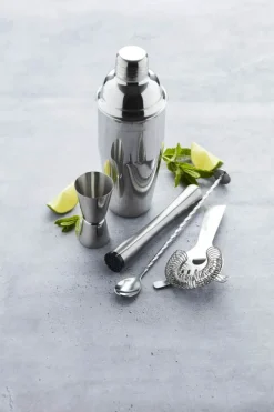 Point Virgule Cocktailsæt - 5 dele B 10,3 x L 10,3 cm - Rustfrit Stål - Sølvfarvet