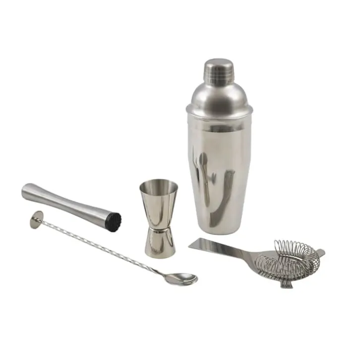Point Virgule Cocktailsæt - 5 dele B 10,3 x L 10,3 cm - Rustfrit Stål - Sølvfarvet