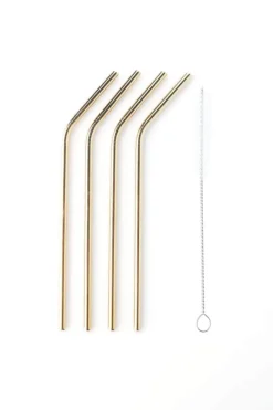 Point Virgule Cocktailsugerør H 20,5 cm - Rustfrit Stål - Guld
