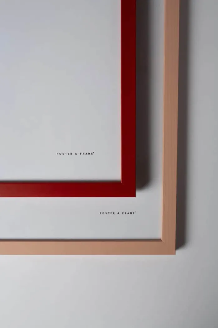Poster&Frame Billedramme B 50 x L 70 cm - Træ/glas - Rød