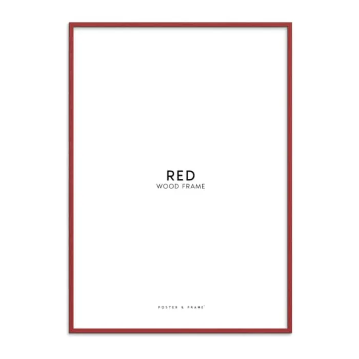 Poster&Frame Billedramme B 70 x L 100 cm - Træ - Rød