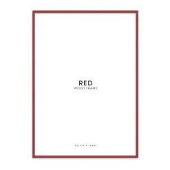 Poster&Frame Billedramme B 50 x L 50 cm - Træ - Rød