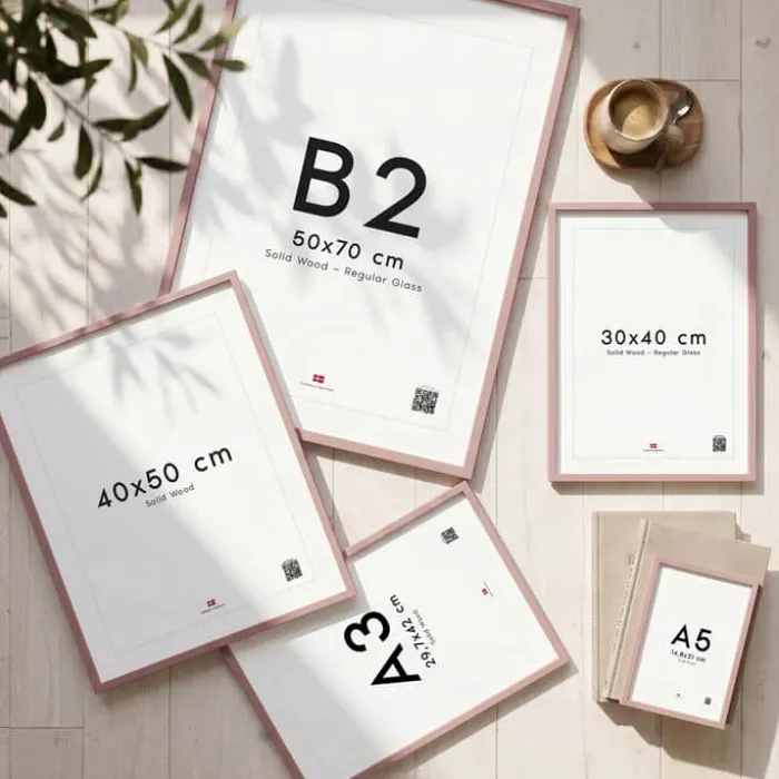 Poster&Frame Billedramme B 50 x L 50 cm - Træ - Rose