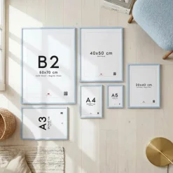 Poster&Frame Billedramme B 50 x L 50 cm - Træ - Lyseblå