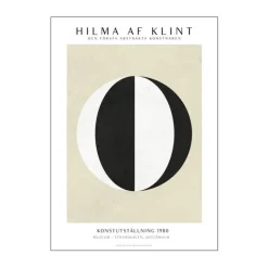 Poster&Frame Hilma af Klint Plakat B 70 x L 100 cm - Papir - Sort/hvid