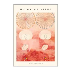 Poster&Frame Hilma af Klint Plakat - The ten largest no. 09 B 29,7 x L 42 cm - Papir - Rosa/rød