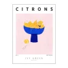 Poster&Frame Ivy Green Illustrations Plakat - Lemons B 30 x L 40 cm - Papir - Multifarvet