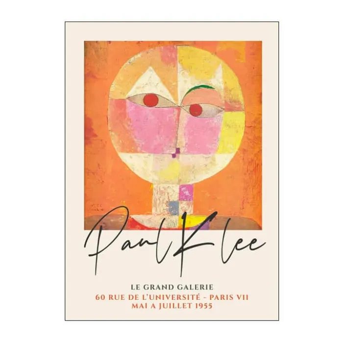 Poster&Frame Paul Klee Plakat - Senecio B 50 x L 70 cm - Papir - Orange/rosa/beige