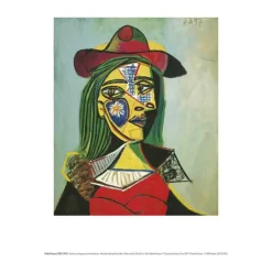 Poster&Frame Picasso plakat - Woman in hat and fur B 30 x L 40 cm - Papir