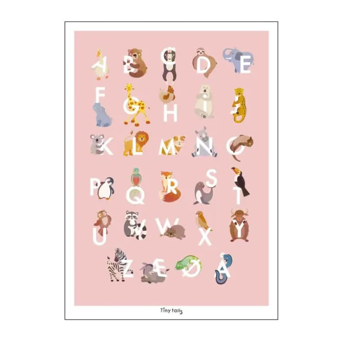 Poster&Frame Plakat - ABC B 29,7 x L 42 cm - Papir - Lyserød