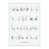 Poster&Frame plakat - Areolas B 50 x L 70 cm - Papir - Sort/grå
