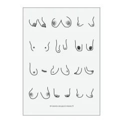 Poster&Frame plakat - Areolas B 50 x L 70 cm - Papir - Sort/grå