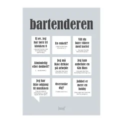 Poster&Frame Plakat - Bartenderen B 30 x L 40 cm - Papir