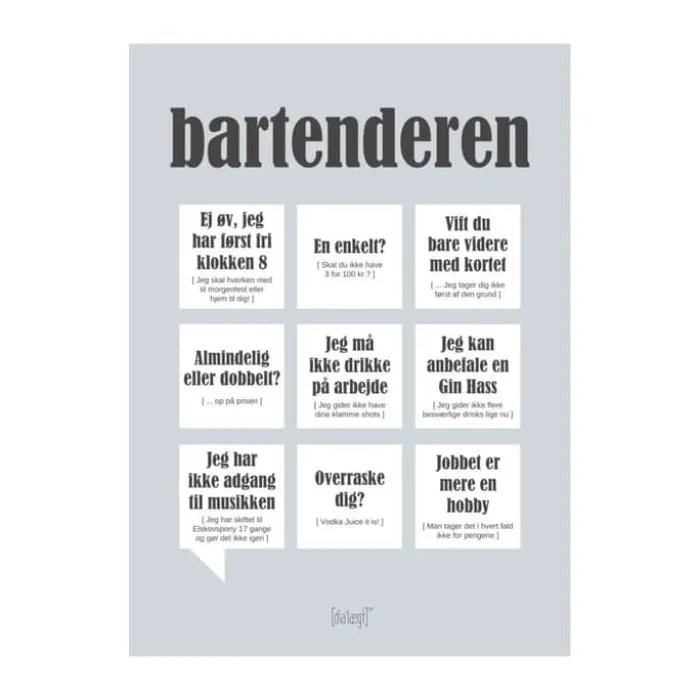 Poster&Frame Plakat - Bartenderen B 30 x L 40 cm - Papir