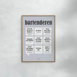 Poster&Frame Plakat - Bartenderen B 30 x L 40 cm - Papir