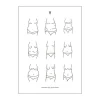 Poster&Frame plakat - Bodies B 50 x L 70 cm - Papir - Sort/hvid