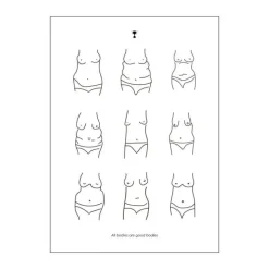 Poster&Frame plakat - Bodies B 50 x L 70 cm - Papir - Sort/hvid