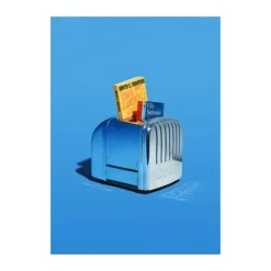 Poster&Frame plakat - Brain toaster B 50 x L 70 cm - Papir - Blå