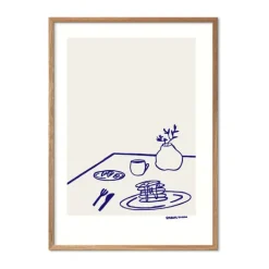 Poster&Frame Plakat - Coffee & Pancakes B 50 x L 70 cm - Papir - Beige