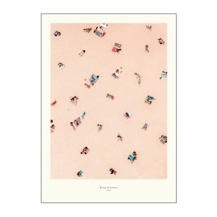 Poster&Frame Plakat - Distance B 50 x L 70 cm - Papir - Rosa