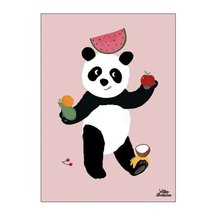 Poster&Frame Plakat - Finding Fruits B 50 x L 70 cm - Papir - Rosa