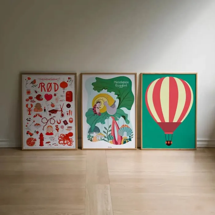 Poster&Frame Plakat - Hot Air B 50 x L 70 cm - Papir - Multifarvet