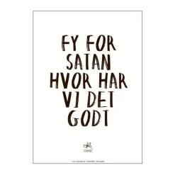 Poster&Frame Plakat - Hvor har vi det godt B 50 x L 70 cm - Papir - Hvid