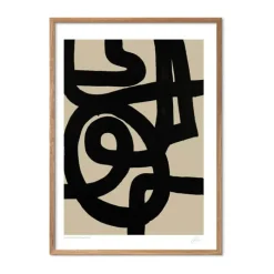 Poster&Frame Plakat - Intuition Collection 06 B 29,7 x L 42 cm - Papir - Sort