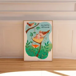 Poster&Frame Plakat - Jeg ved en lærkerede B 29,7 x L 42 cm - Papir - Multifarvet