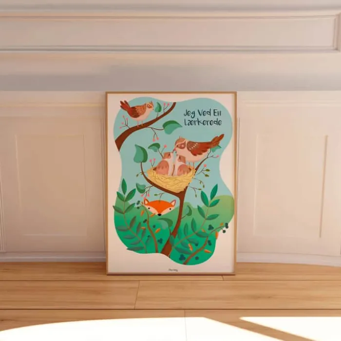 Poster&Frame Plakat - Jeg ved en lærkerede B 50 x L 70 cm - Papir - Multifarvet