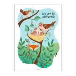 Poster&Frame Plakat - Jeg ved en lærkerede B 50 x L 70 cm - Papir - Multifarvet