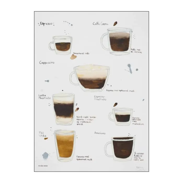 Poster&Frame Plakat - Kaffetid B 29 x L 42,7 cm- Papir - Brun