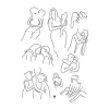 Poster&Frame plakat - Lovers B 50 x L 70 cm - Papir - Sort/hvid