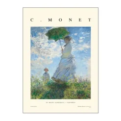 Poster&Frame Plakat - Madame Monet et son fils B 70 x L 100 cm - Papir - Blå/grøn