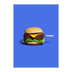 Poster&Frame plakat - Magnum burger B 30 x L 40 cm - Papir - Blå/brun