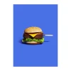 Poster&Frame plakat - Magnum burger B 50 x L 70 cm - Papir - Blå/brun