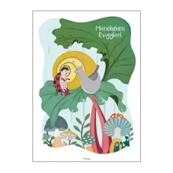 Poster&Frame Plakat - Mariehønen Evigglad B 50 x L 70 cm - Papir - Multifarvet