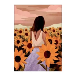Poster&Frame Plakat - Sunflower Evenings B 30 x L 40 cm- Papir - Multifarvet