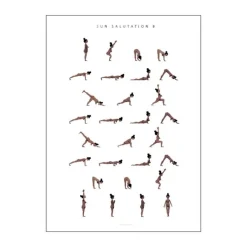 Poster&Frame plakat - Sun salutation a woman B 29,7 x L 42 cm - Papir