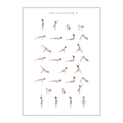 Poster&Frame plakat - Sun salutation a woman B 29,7 x L 42 cm - Papir