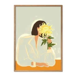 Poster&Frame Plakat - The Crysanthemum B 50 x L 70 cm - Papir - Multifarvet