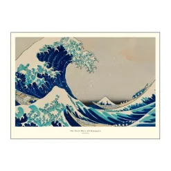 Poster&Frame Plakat - The great wave off Kanagawa B 29,7 x L 42 cm - Papir - Blå