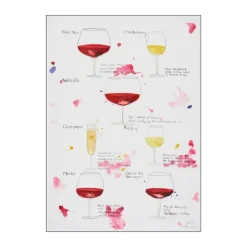 Poster&Frame Plakat - Tid Til Vin B 29 x L 42,7 cm- Papir - Multifarvet