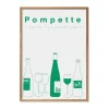Poster&Frame Plakat - Tipsy #3 B 30 x L 40 cm - Papir - Grøn