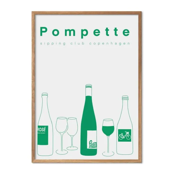 Poster&Frame Plakat - Tipsy #3 B 30 x L 40 cm - Papir - Grøn